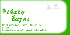 mihaly buzai business card